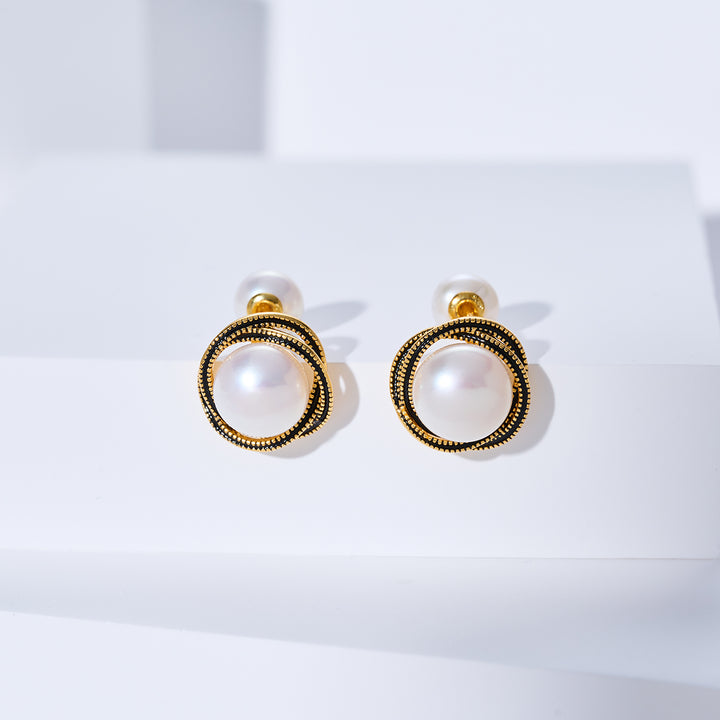 New Yorker Süßwasserperlen-Ohrringe WE00236