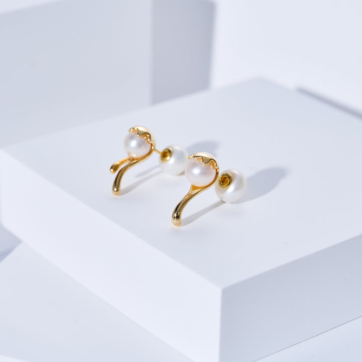 Freshwater Pearl Earrings WE00245 |FLUID