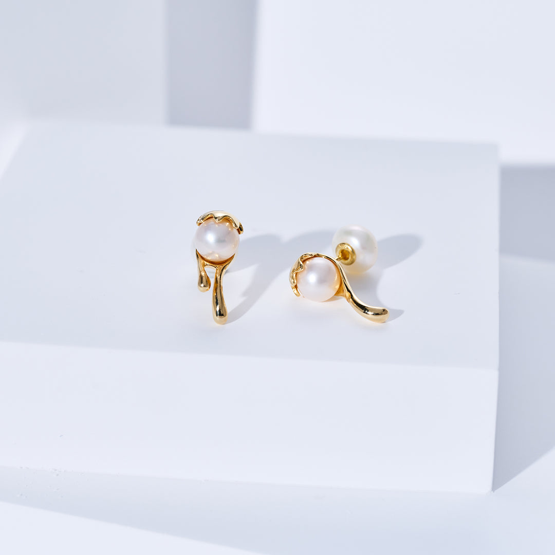 Freshwater Pearl Earrings WE00245 |FLUID