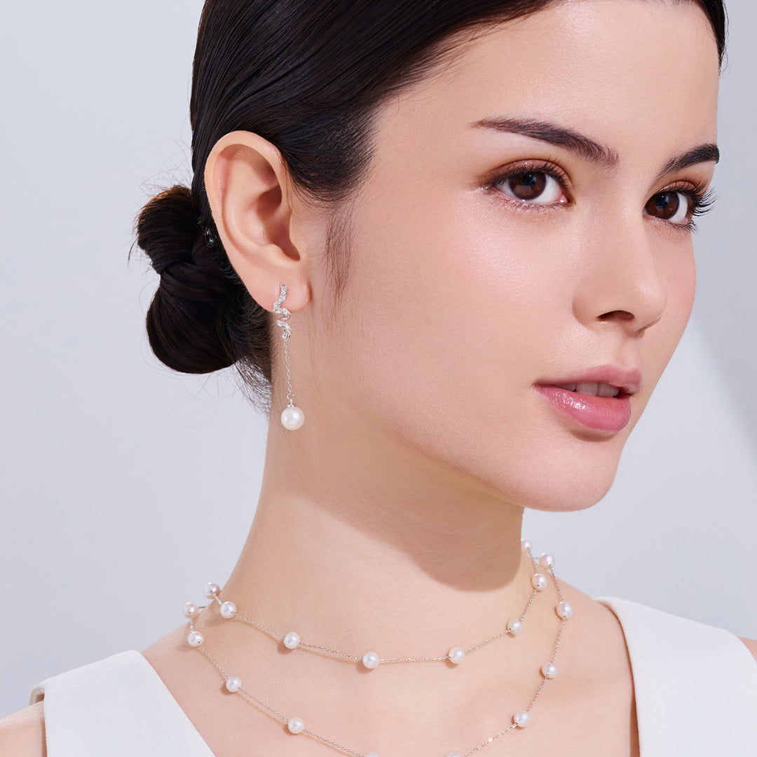 优雅淡水珍珠耳环 WE00248 ｜S 系列