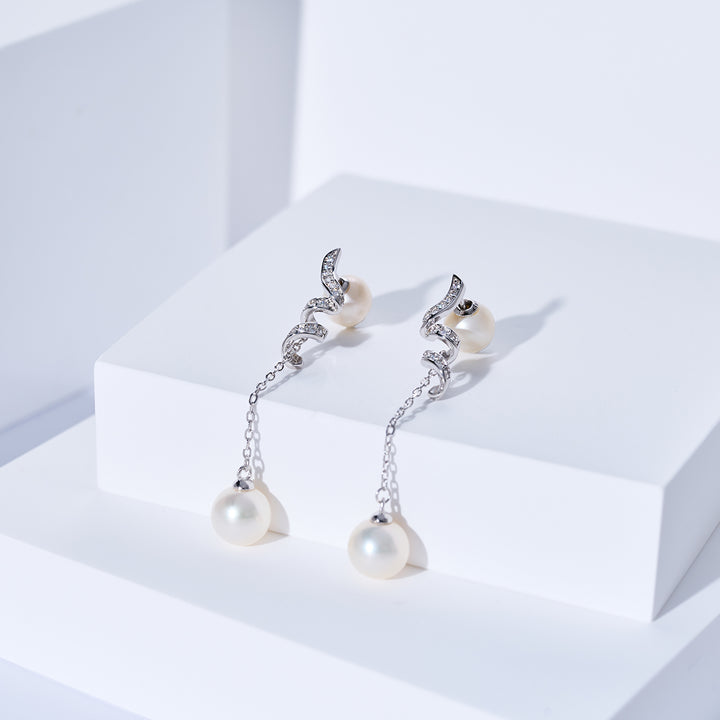 优雅淡水珍珠耳环 WE00248 ｜S 系列