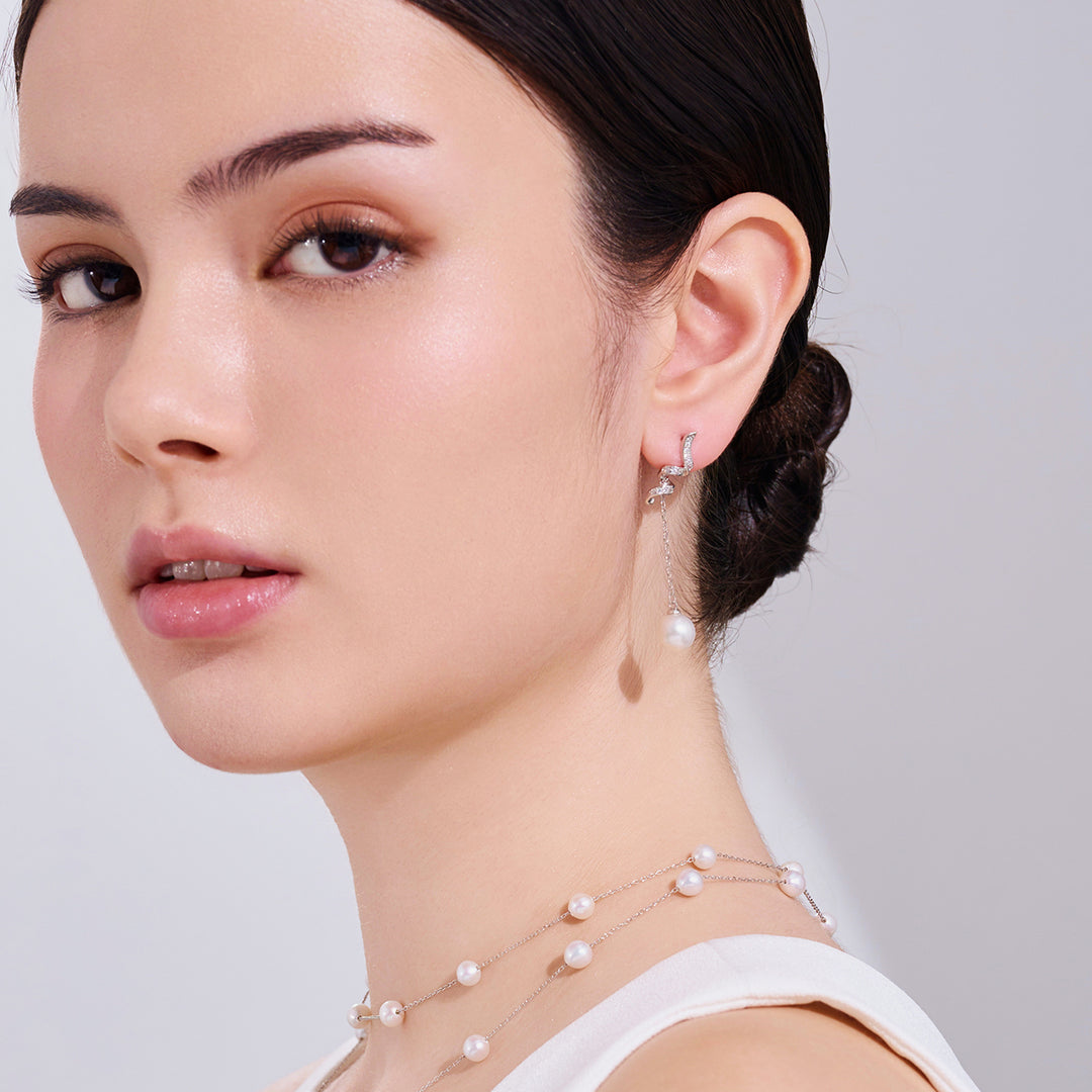 优雅淡水珍珠耳环 WE00248 ｜S 系列