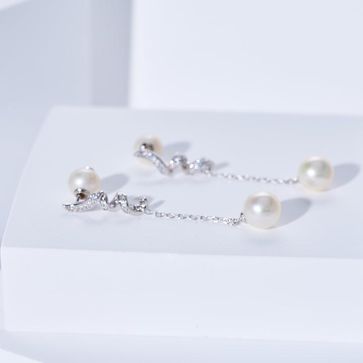 优雅淡水珍珠耳环 WE00248 ｜S 系列