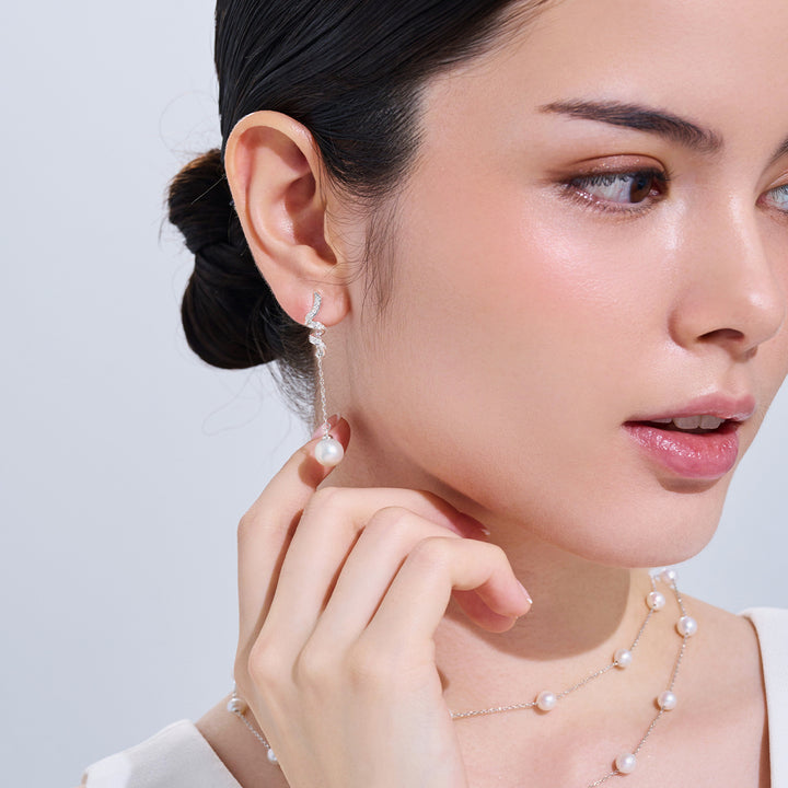 优雅淡水珍珠耳环 WE00248 ｜S 系列