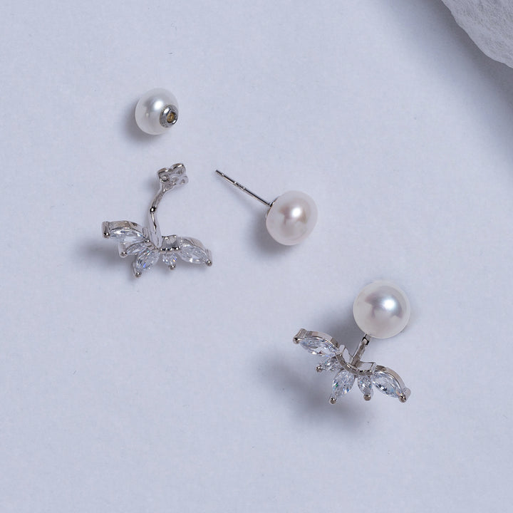 Elegant Freshwater Pearl Earrings WE00250 - PEARLY LUSTRE