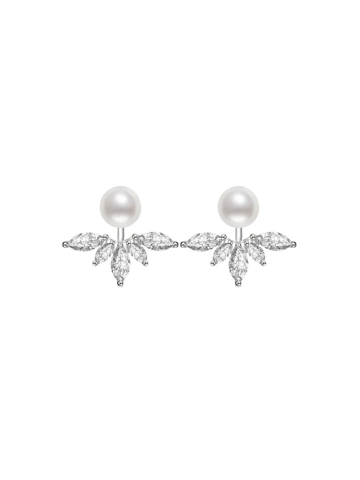 أقراط لؤلؤ المياه العذبة الأنيقة WE00250