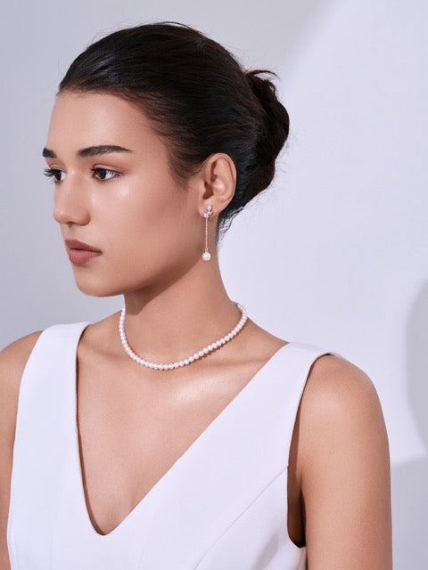 Anting-anting Mutiara Air Tawar yang Elegan WE00288 | TAMAN
