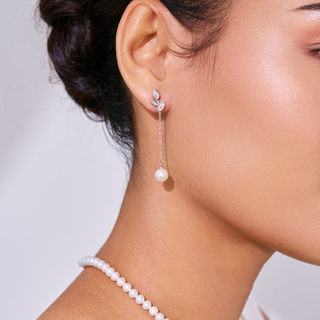 优雅淡水珍珠耳环 WE00288 | GARDENS