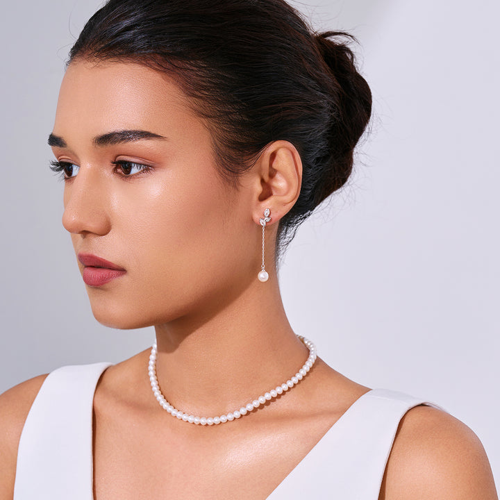 优雅淡水珍珠耳环 WE00288 | GARDENS