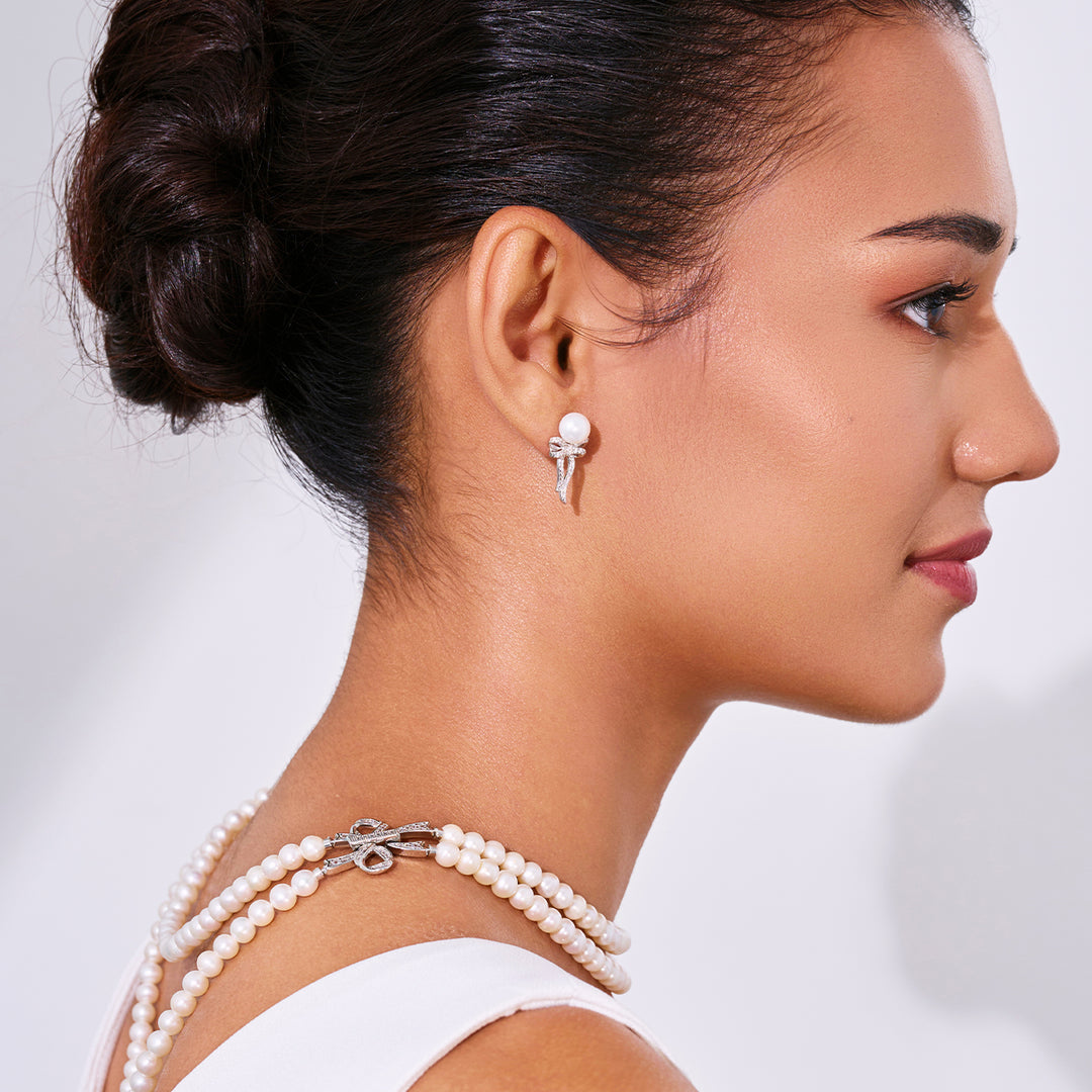 Orecchini di perle d'acqua dolce WE00297 | NASTRO