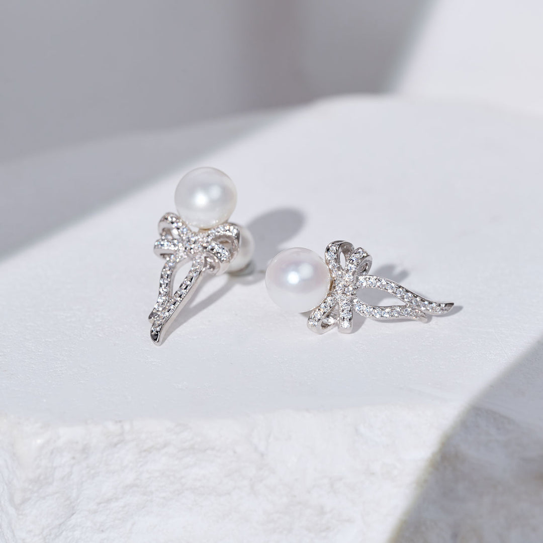 Pendientes de perlas de agua dulce WE00297 | CINTA