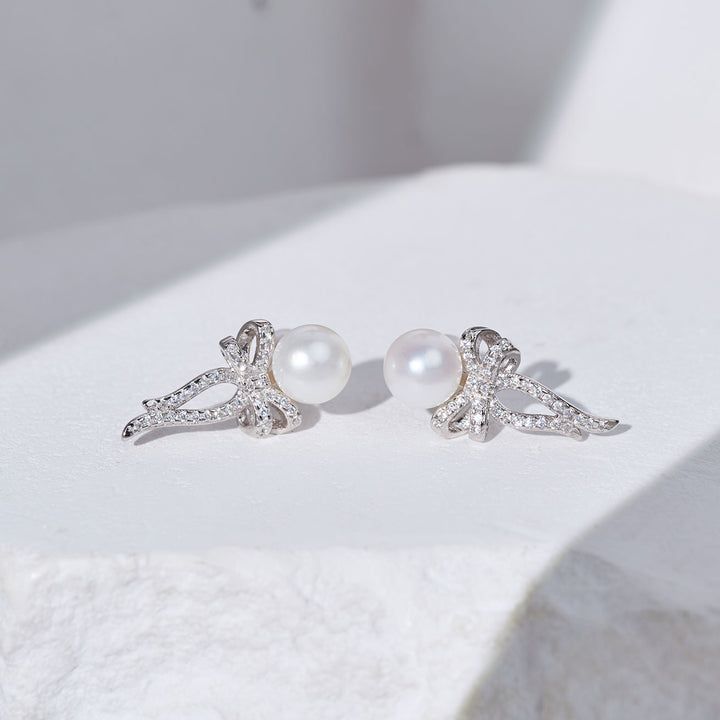 Pendientes de perlas de agua dulce WE00297 | CINTA