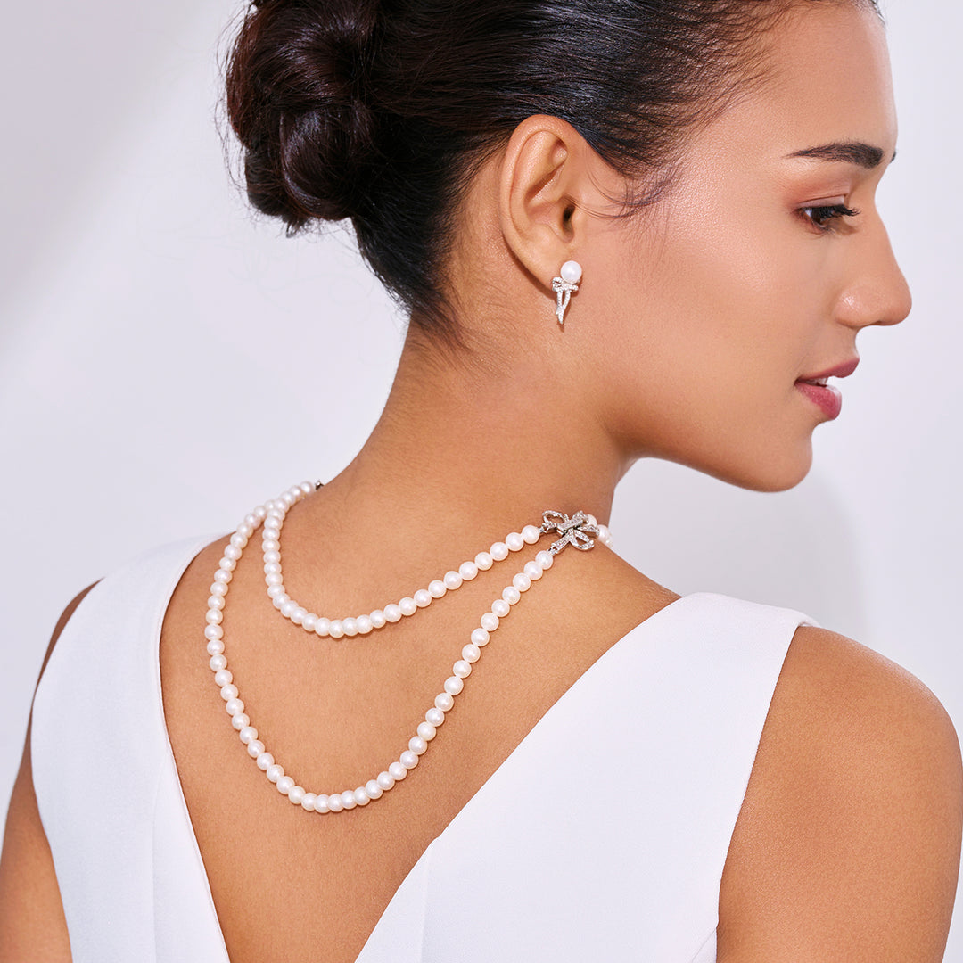 Orecchini di perle d'acqua dolce WE00297 | NASTRO