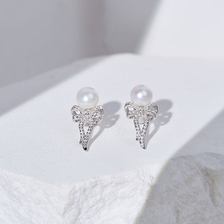 Pendientes de perlas de agua dulce WE00297 | CINTA