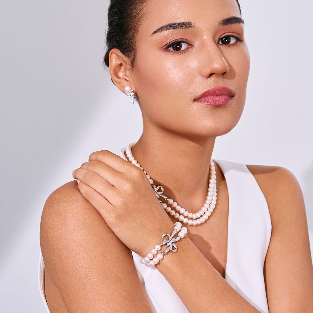 Orecchini di perle d'acqua dolce WE00297 | NASTRO