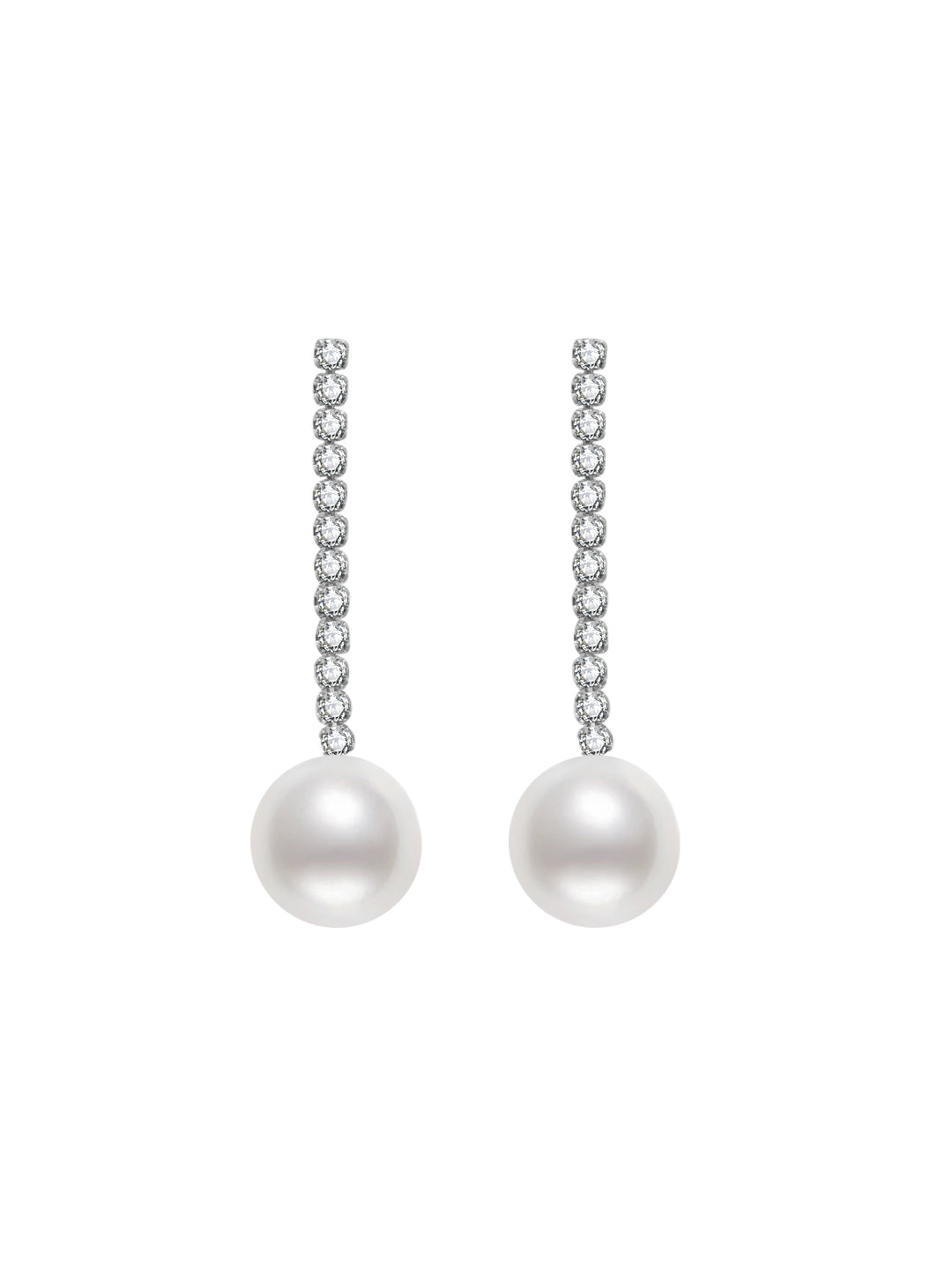 Pendientes elegantes de perlas de agua dulce WE00298