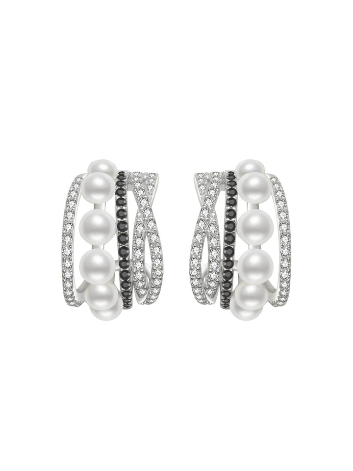 Boucles d'oreilles New Yorker en perles d'eau douce WE00314