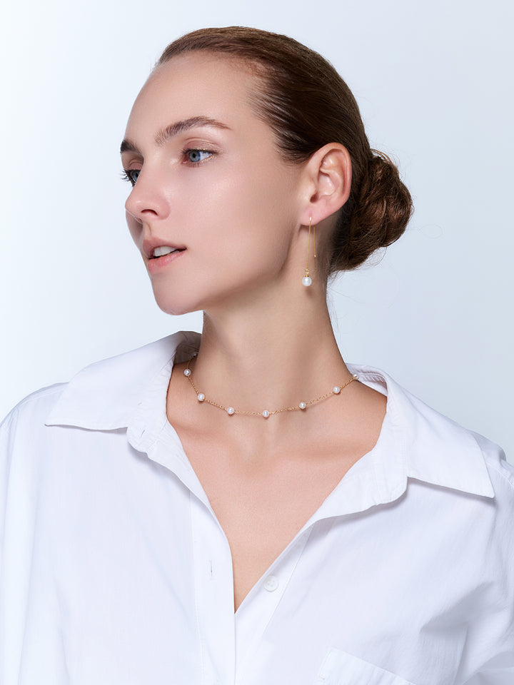 Elegant Freshwater Pearl Earrings WE00358 | RHYTHM