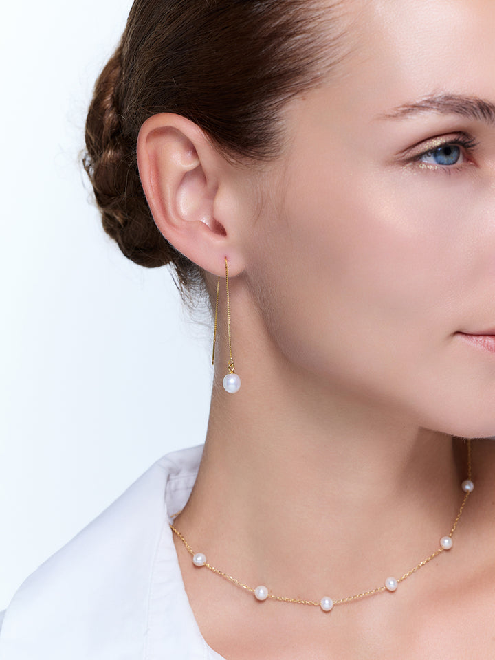 Elegant Freshwater Pearl Earrings WE00358 | RHYTHM