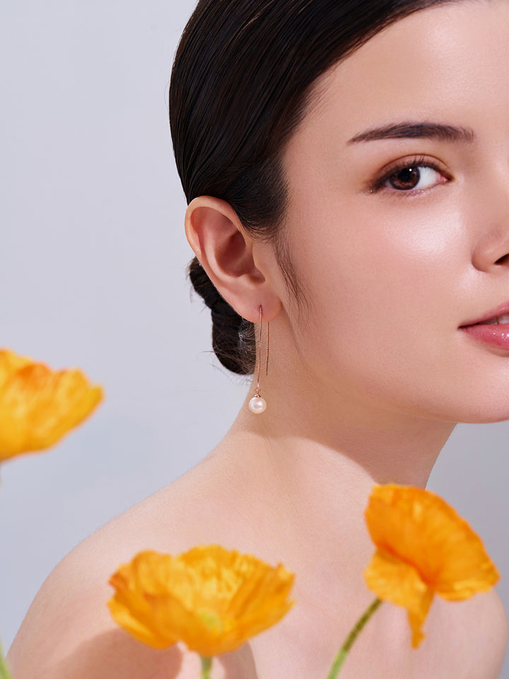 优雅淡水珍珠耳环 WE00359 | RHYTHM