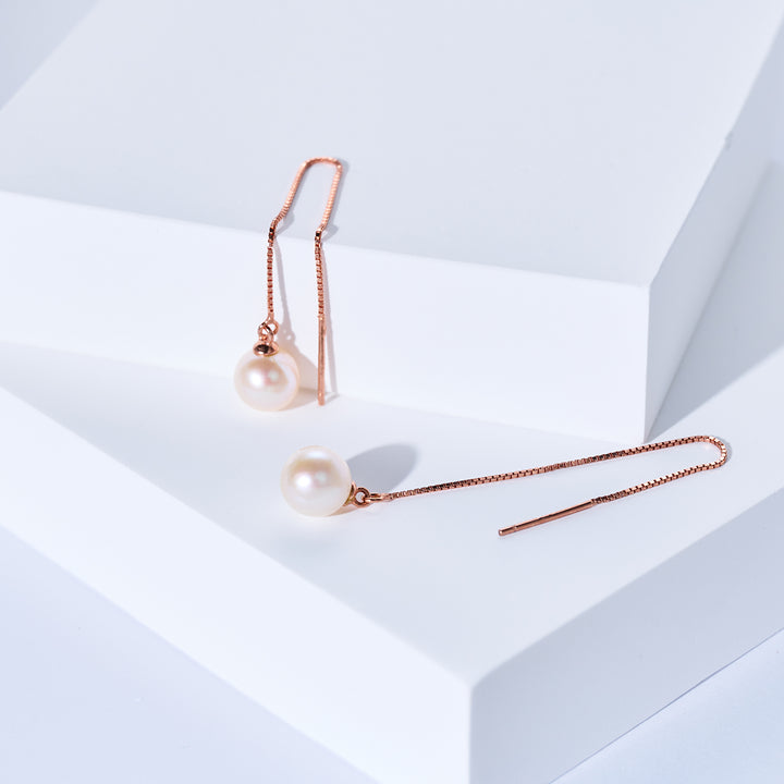 优雅淡水珍珠耳环 WE00359