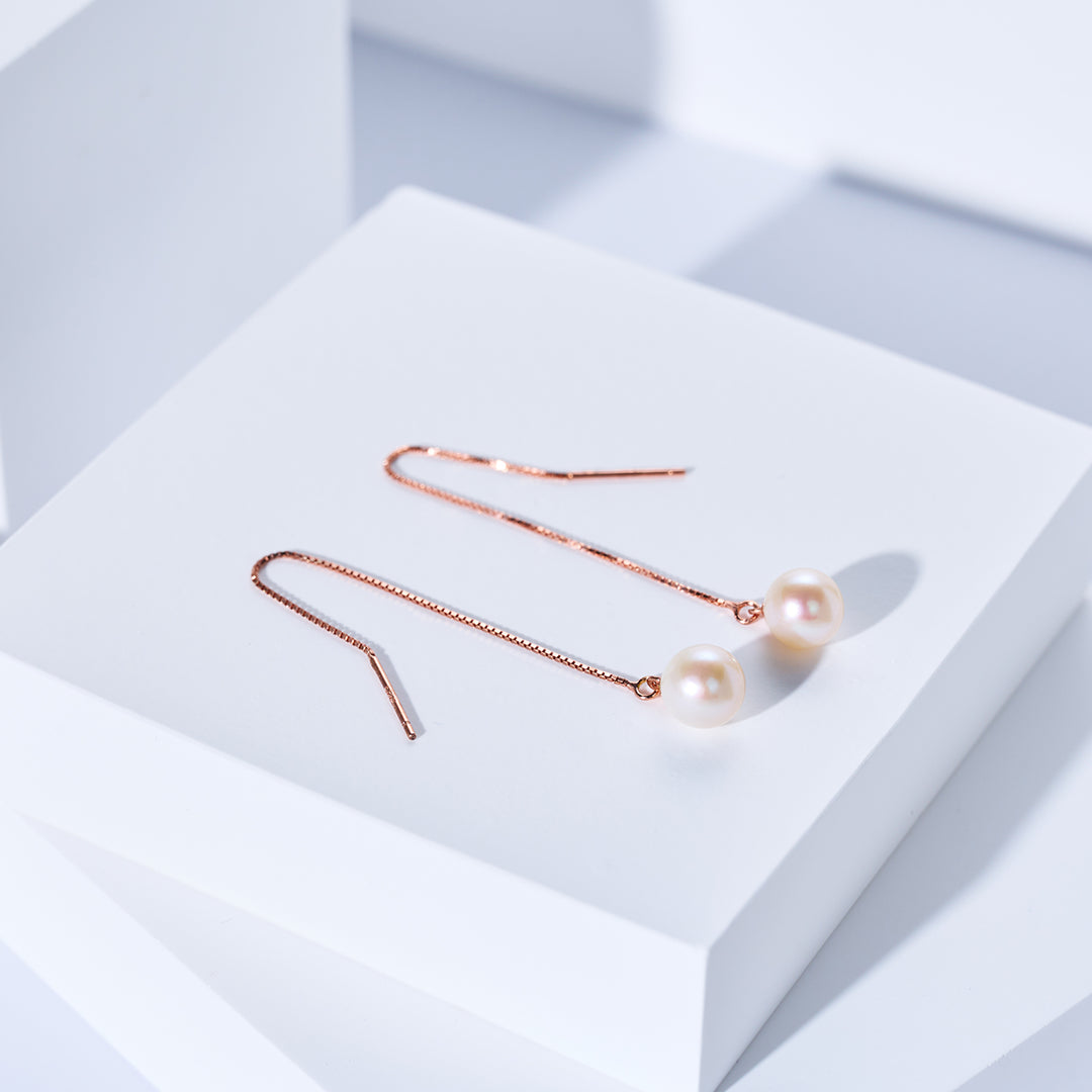 优雅淡水珍珠耳环 WE00359