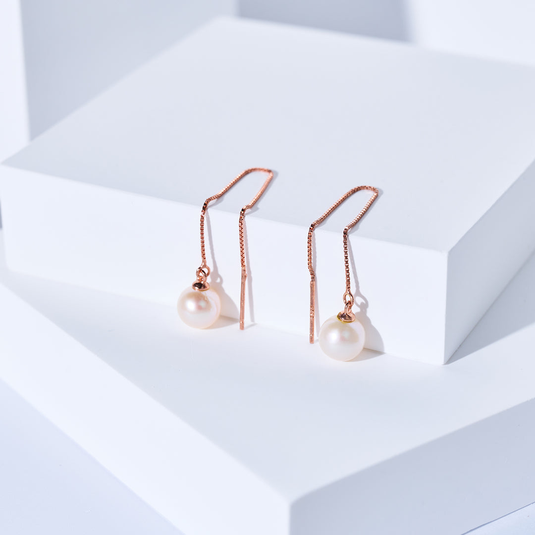 优雅淡水珍珠耳环 WE00359