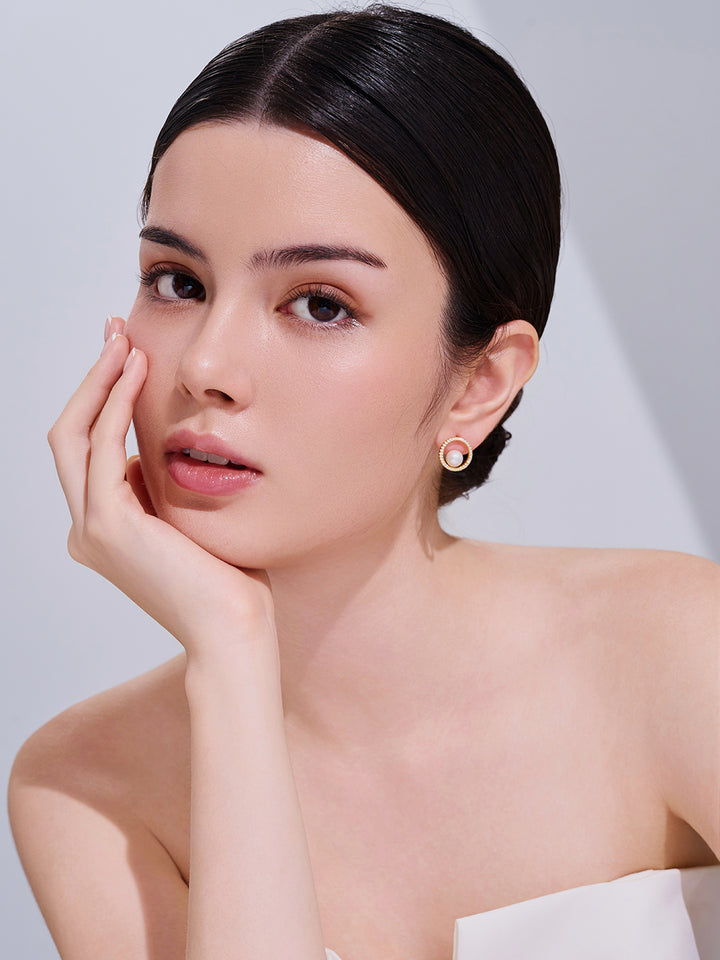 Eleganti orecchini di perle d'acqua dolce WE00369