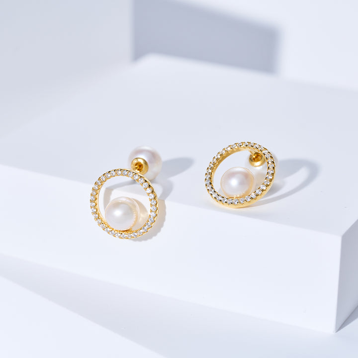 Eleganti orecchini di perle d'acqua dolce WE00369