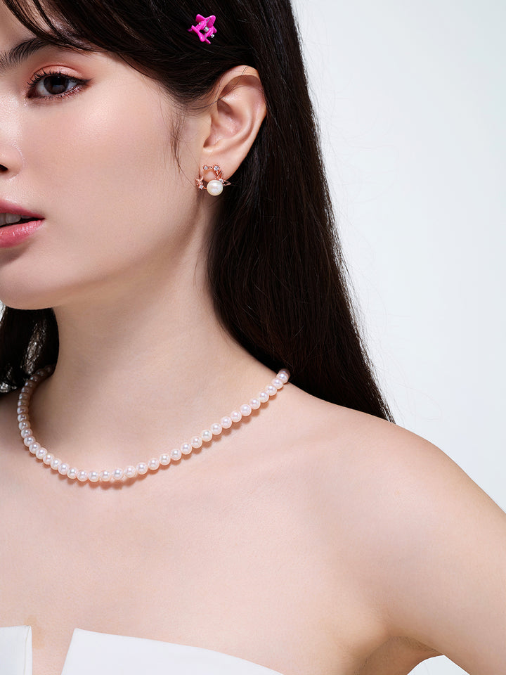 Anting-anting Mutiara Air Tawar yang Elegan WE00374