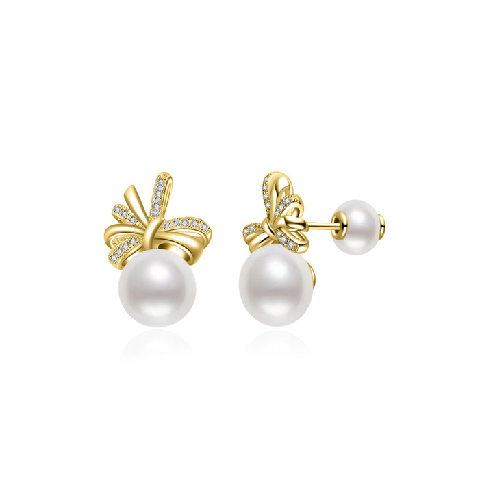 Freshwater Pearl Earrings WE00380 | RIBBON