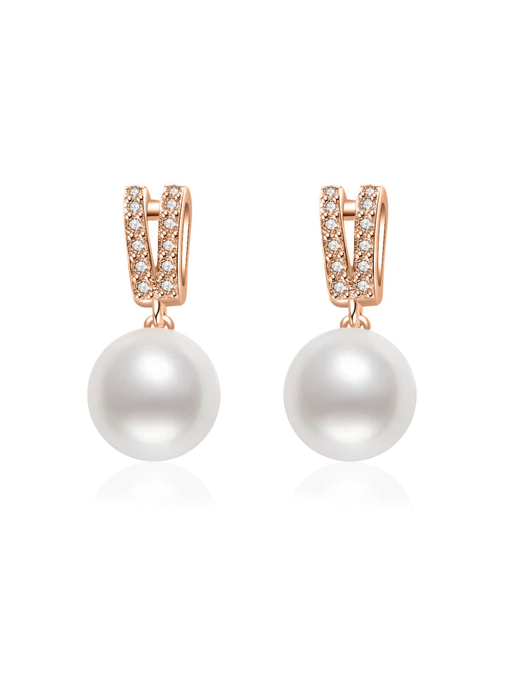 Eleganti orecchini di perle d'acqua dolce WE00384