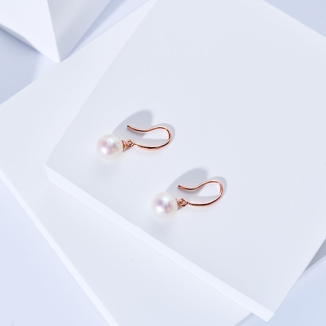 أقراط لؤلؤ المياه العذبة الأنيقة WE00386