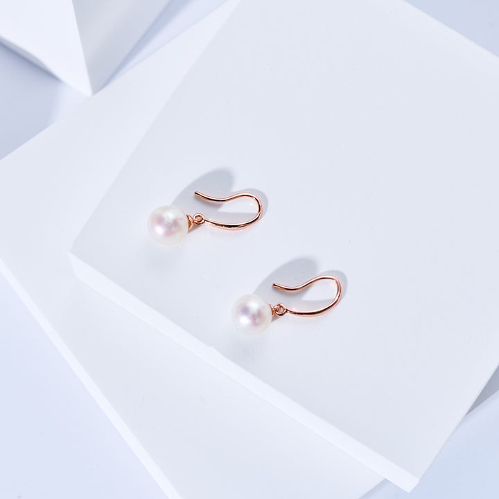 أقراط لؤلؤ المياه العذبة الأنيقة WE00386