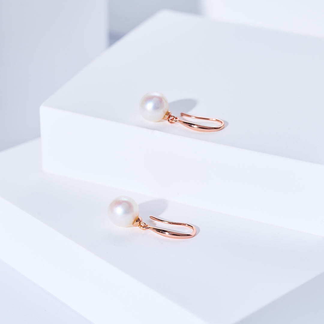 أقراط لؤلؤ المياه العذبة الأنيقة WE00386