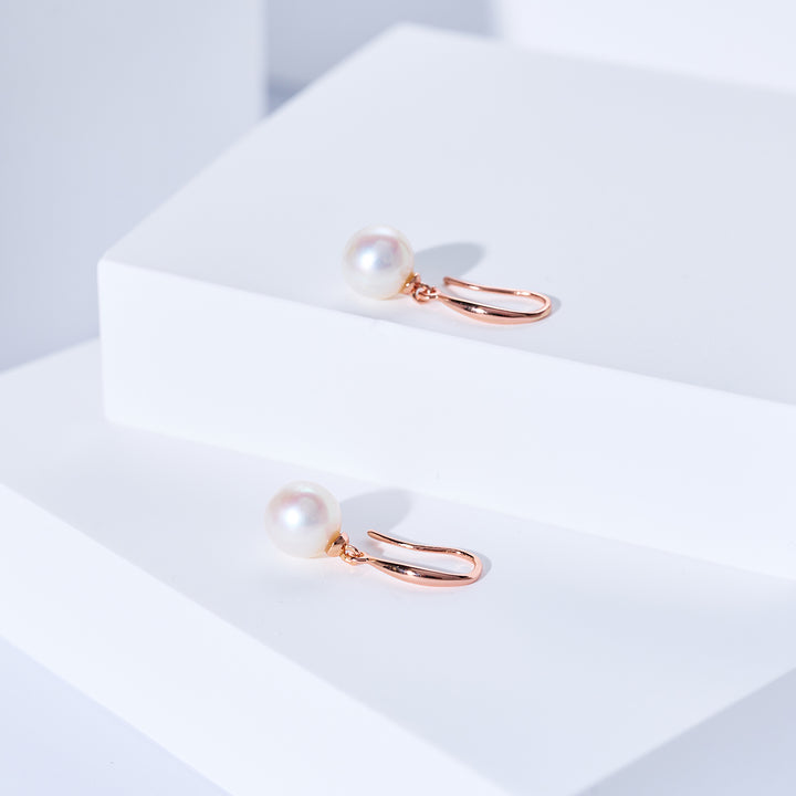 أقراط لؤلؤ المياه العذبة الأنيقة WE00386