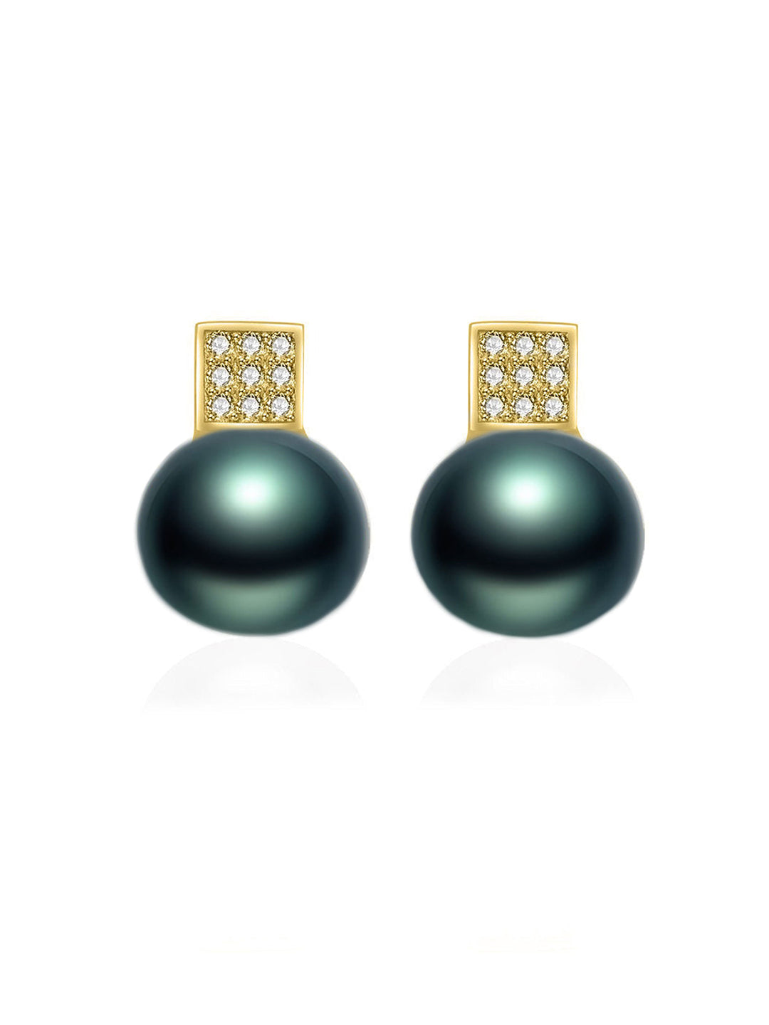 Anting-anting Mutiara Air Masin Tahiti yang Elegan WE00401