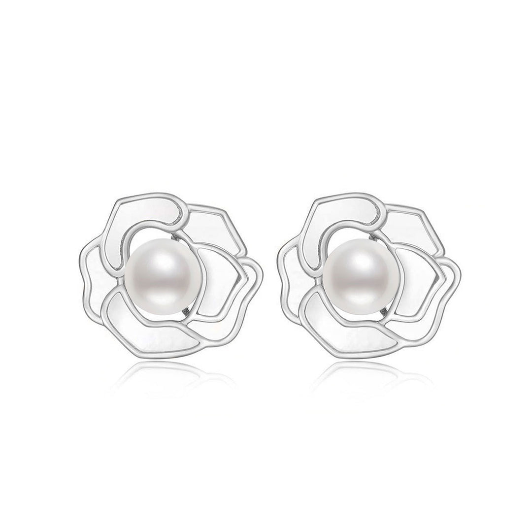 Elegant Freshwater Pearl Earrings WE00410 | GARDENS - PEARLY LUSTRE