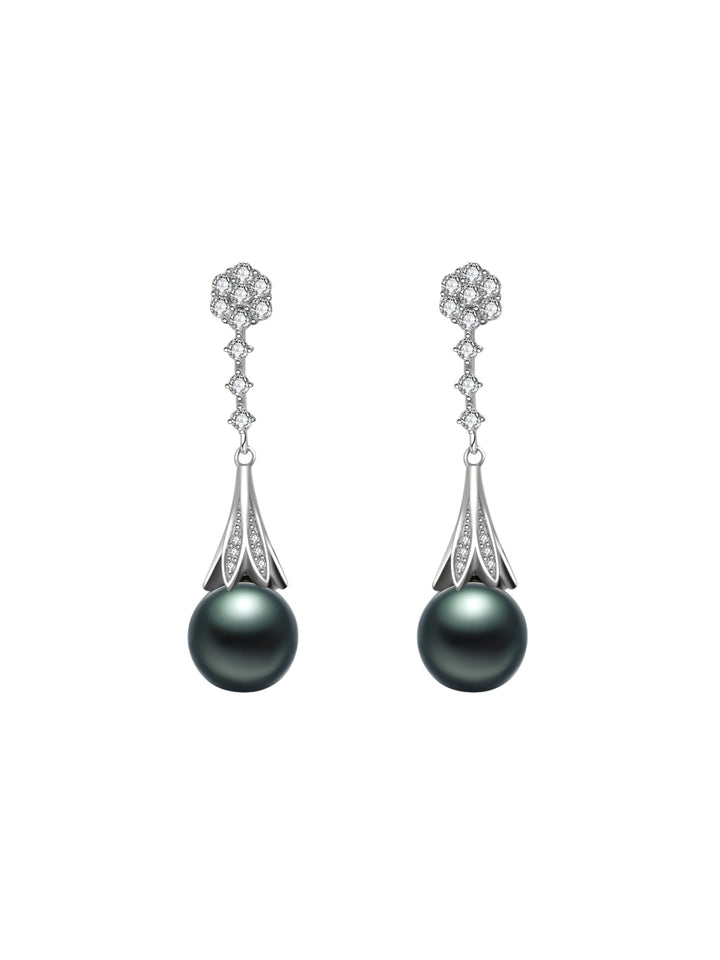 Elegante Tahitiperlen-Ohrringe WE00415