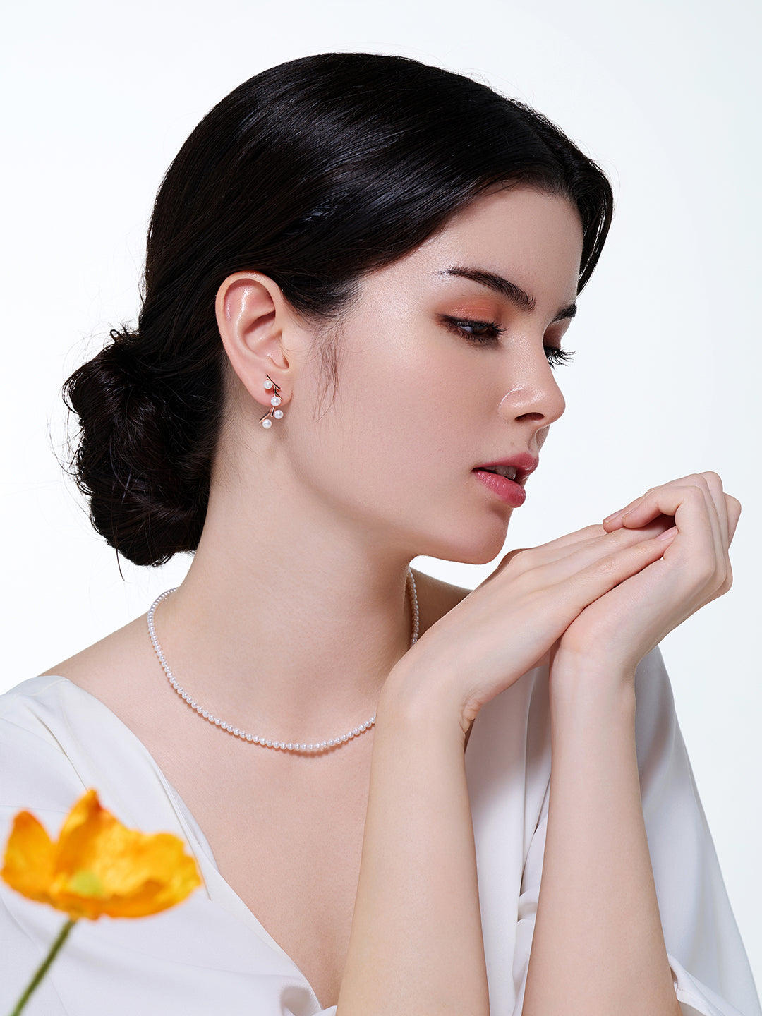 Eleganti orecchini di perle d'acqua dolce WE00430 | GIARDINI