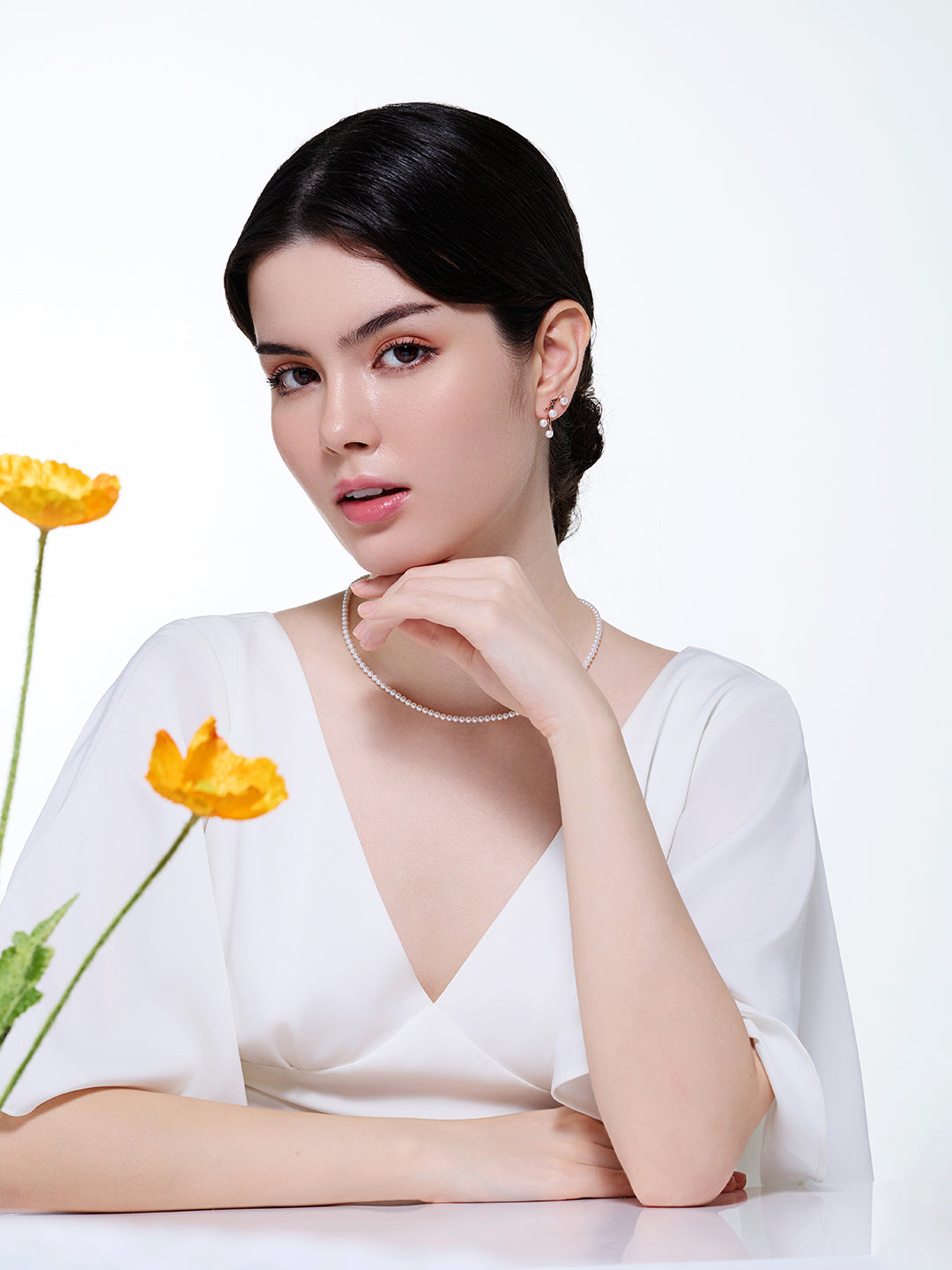 Eleganti orecchini di perle d'acqua dolce WE00430 | GIARDINI