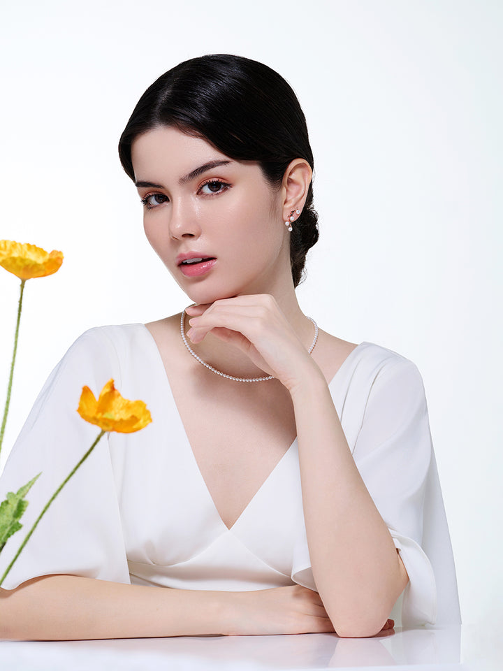 Eleganti orecchini di perle d'acqua dolce WE00430 | GIARDINI