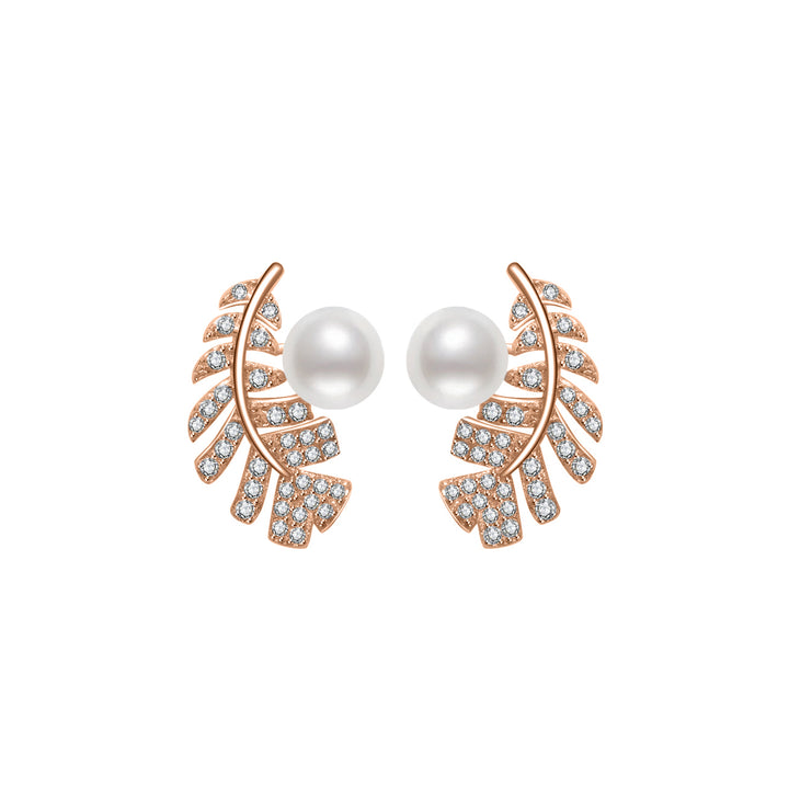 Elegant Freshwater Pearl Earrings WE00435 | GARDENS - PEARLY LUSTRE