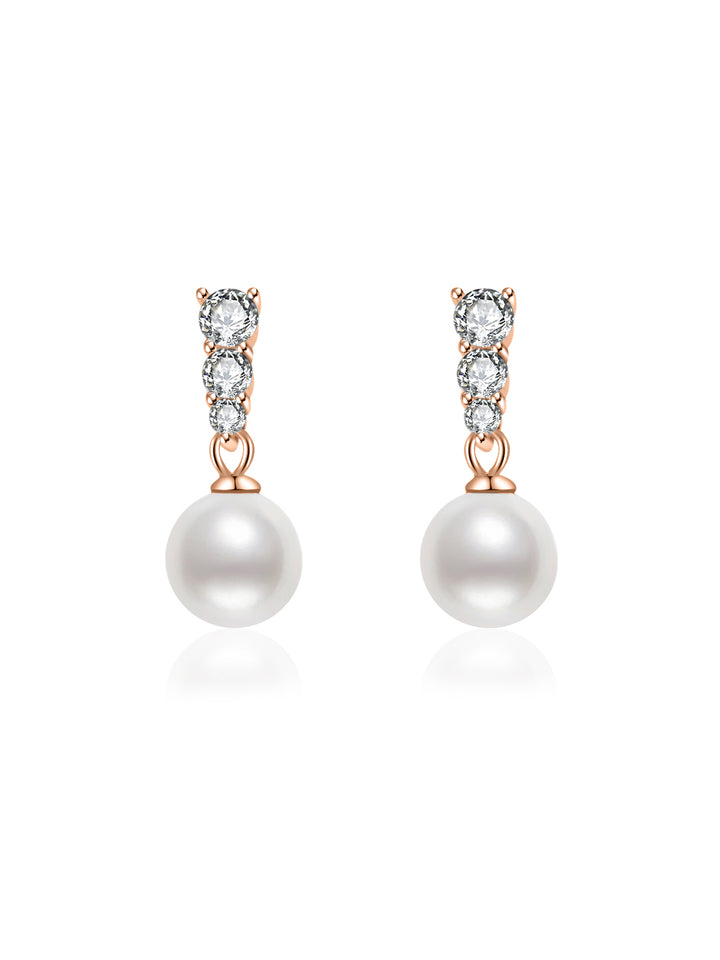 Boucles d'oreilles élégantes en perles d'eau douce WE00442