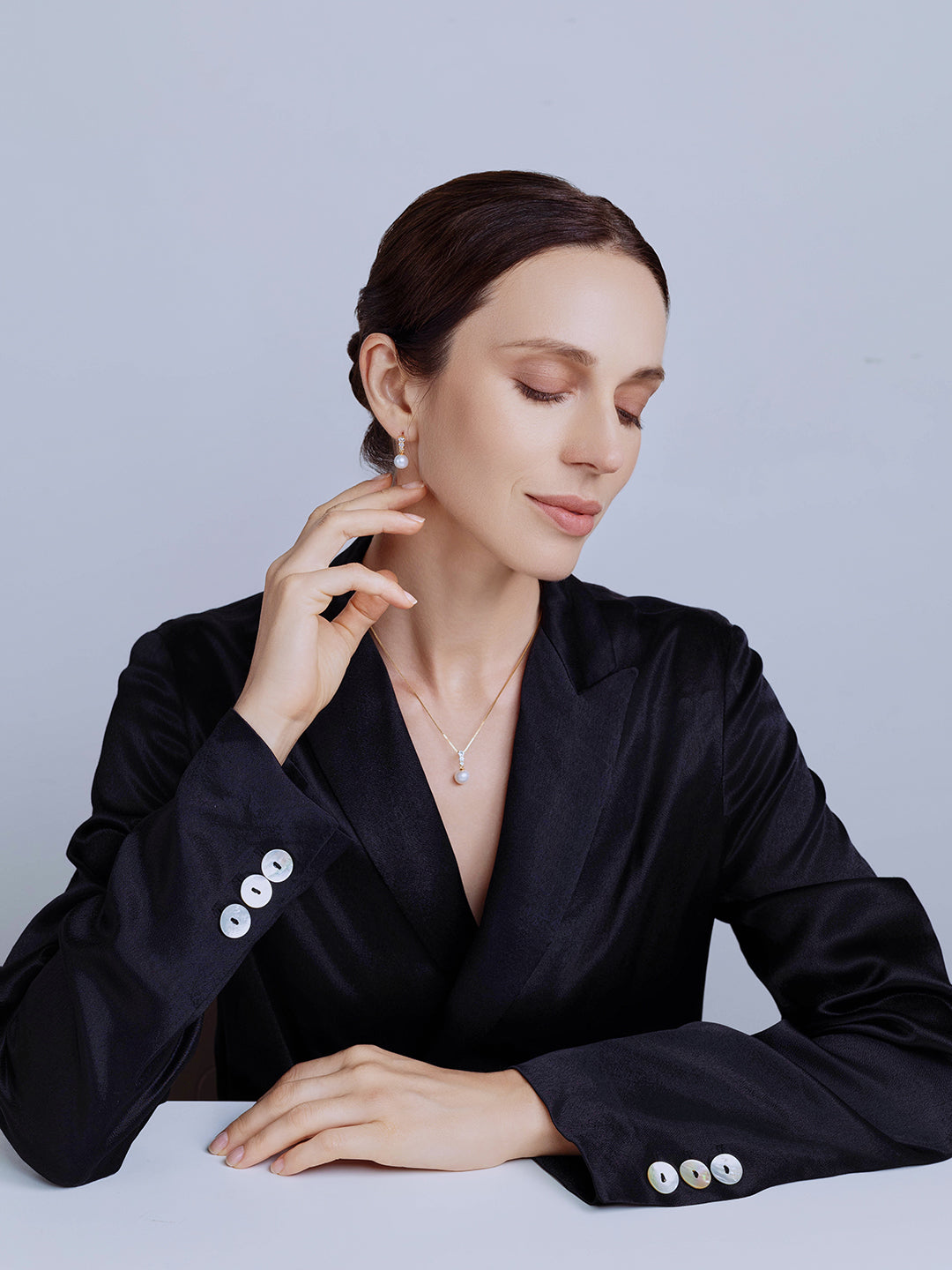 Elegante Süßwasserperlenkette WN00488