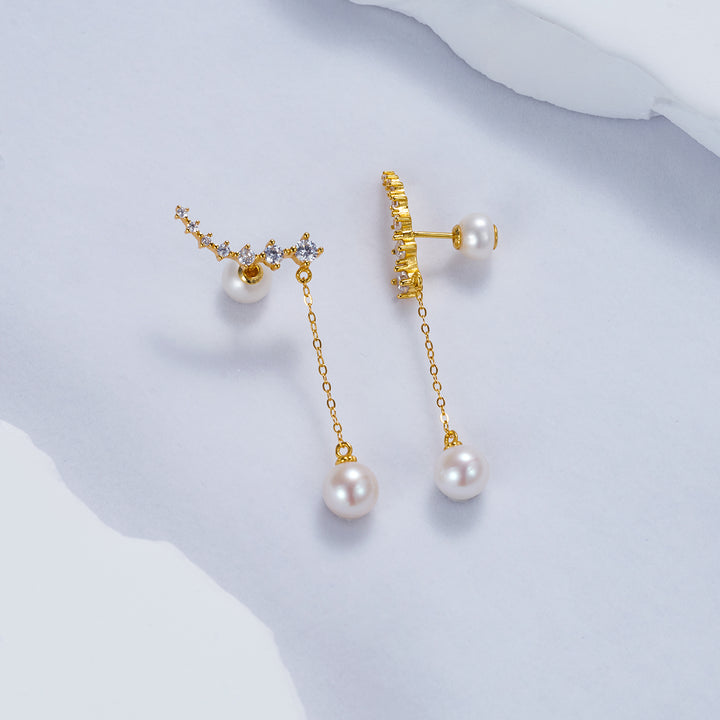 Elegant Freshwater Pearl Earrings WE00445 - PEARLY LUSTRE