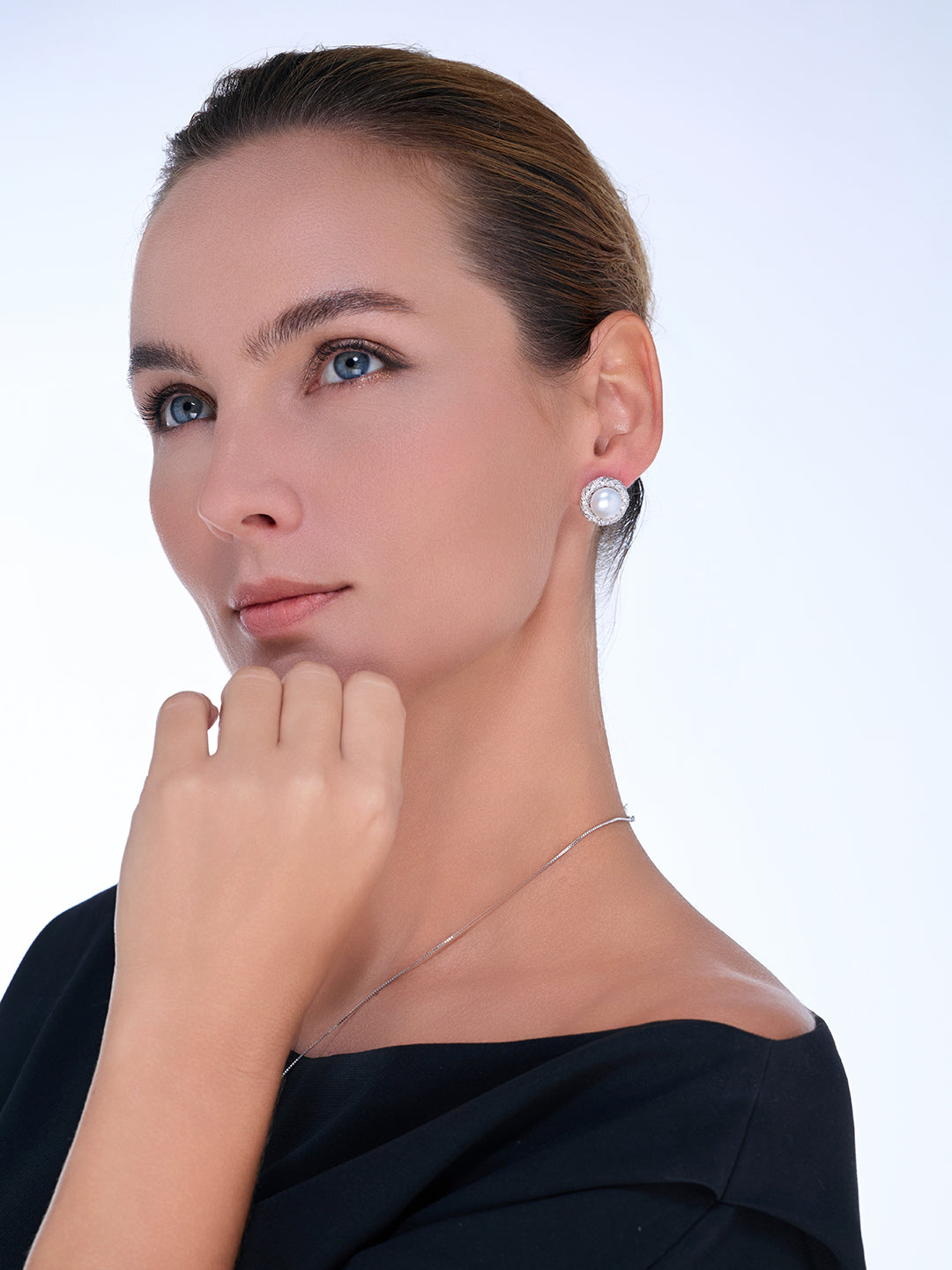 Pendientes de perlas de agua dulce Top Lustre WE00457