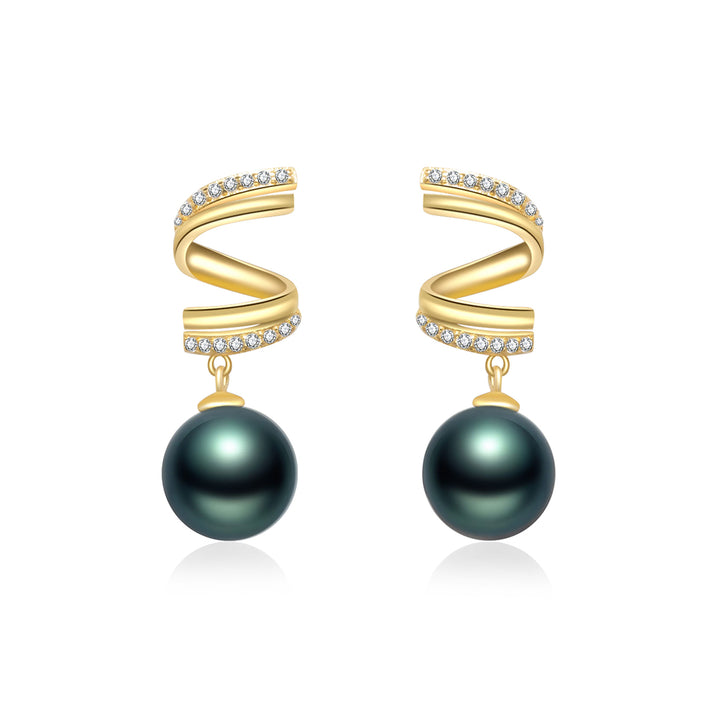 New Yorker Tahitian Pearl Earrings WE00462 - PEARLY LUSTRE