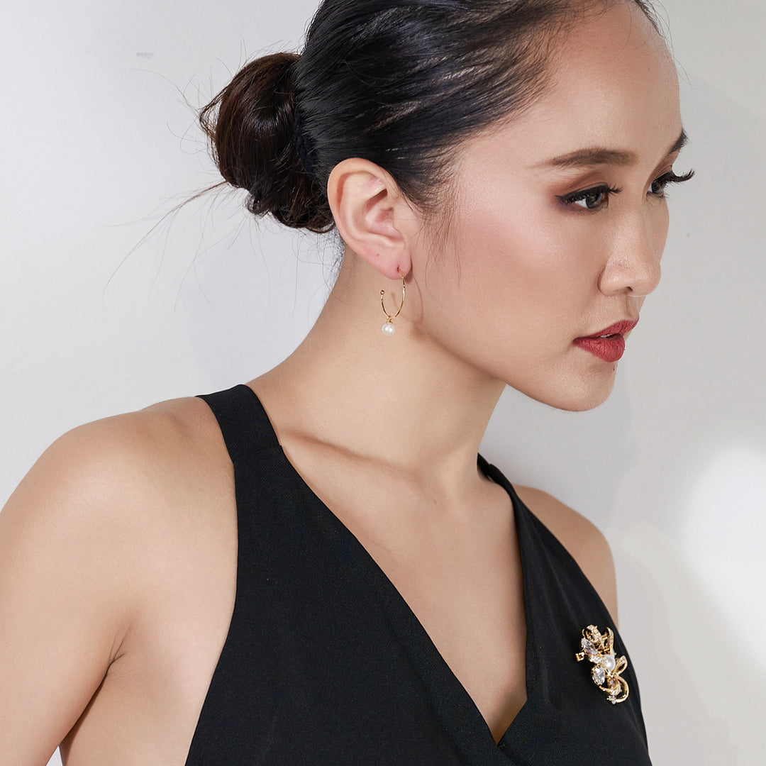 New Yorker Freshwater Pearl Earrings WE00466 - PEARLY LUSTRE