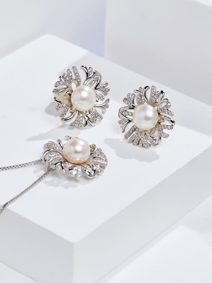 Elegante set di perle d'acqua dolce WS00055 | GIARDINI